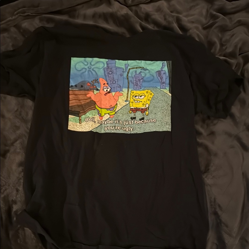 SpongeBob Graphic Black T-Shirt